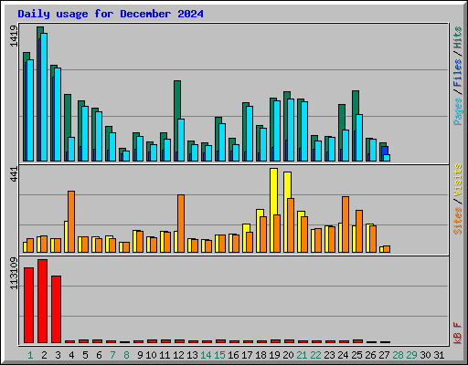 Daily usage for December 2024