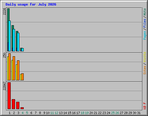 Daily usage for July 2026