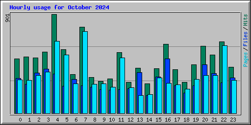 Hourly usage for October 2024