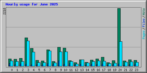 Hourly usage for June 2025