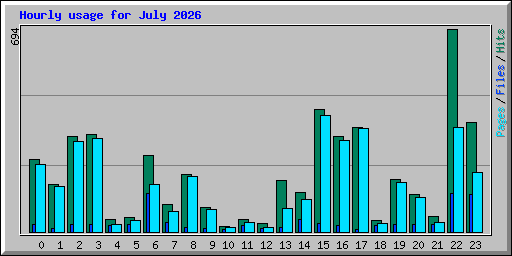Hourly usage for July 2026