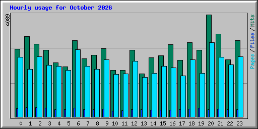 Hourly usage for October 2026