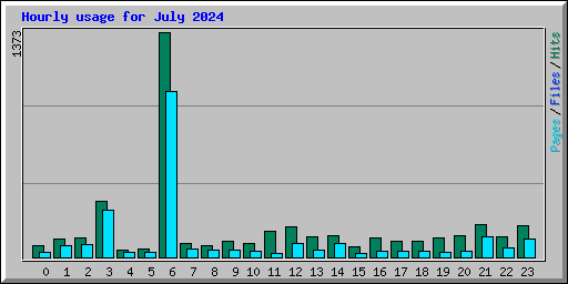 Hourly usage for July 2024