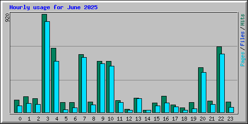 Hourly usage for June 2025