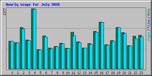 Hourly usage for July 2026